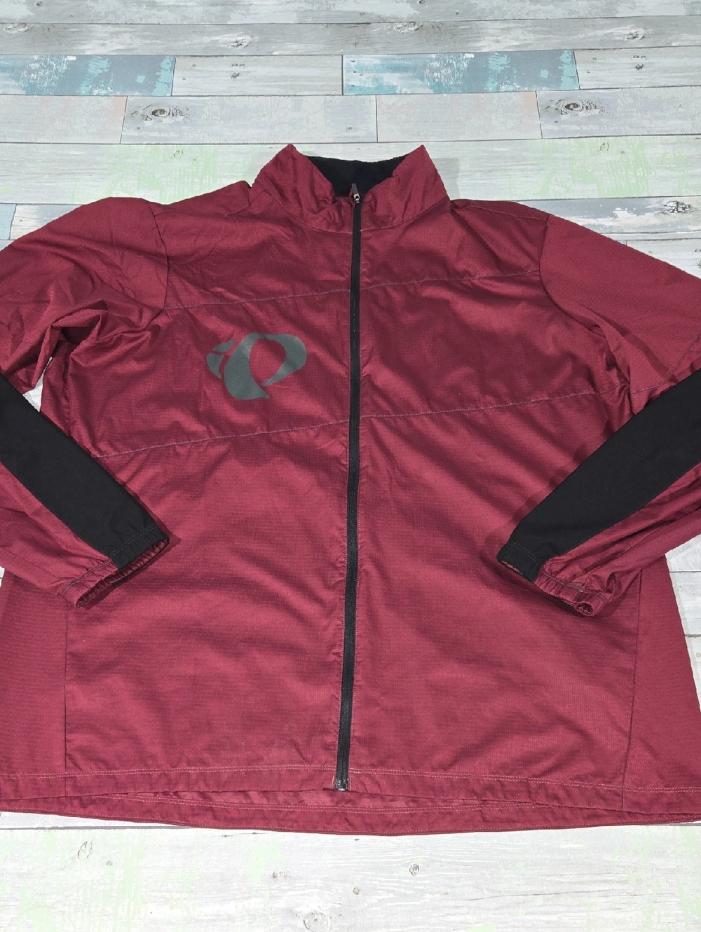 Pearl Izumi Men's Burgundy and Black Windbreaker Cycling Jacket Sz XXL